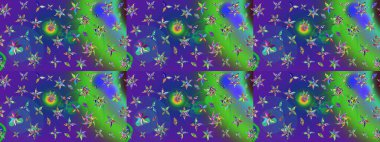 Renkli Bahar Teması eskiz kalıbı. Mor ve mavi renkte çiçekler. Düz Çiçek Elementleri Tasarımı. Çiçek desenli eskiz, yaz çiçekleri..