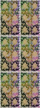 Doğu tarzı arabesk tarzında altın elementler. Raster altın pürüzsüz desen. Gri renklerde kusursuz desen. Kusursuz altın desenli bukleler..