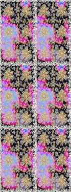 Raster illüstrasyonu. Kusursuz soyut bir arkaplan. Oriental raster klasik gri ve altın desenli.