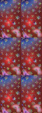 Küçük kahverengi ve kırmızı çiçeklerle oldukça eski bir besin torbası deseni. Tekstil, kumaş, kapaklar, duvar kağıtları, baskı, paket, koleksiyon defteri, örgü, dekupaj için çiçek arkaplanı..