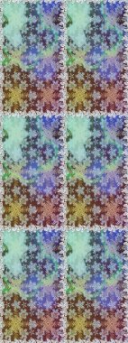 Raster geleneksel altın pürüzsüz deseni nötr renklerde. Barok tarzında kusursuz bir doğulu süsü..