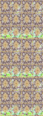 Tarafsız renkler üzerine geleneksel Arapça dekor. Duvar kâğıdı için altın süslü bir illüstrasyon. Doğu tarzında klasik tasarım öğesi. Süslü dantel iz sürücü. Çiçek süslemeli Raster eskiz deseni.