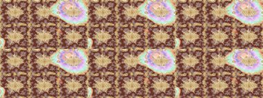 Damask çizim kalıbı arka planı tekrarlıyor. Kahverengi renklerde altın element. Antika altın tekrarlanabilir duvar kağıdı. Barok tarzında altın çiçek süsü..