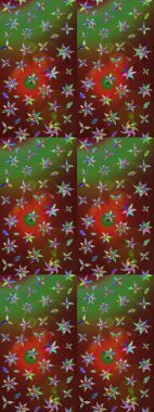 Tekstil, kumaş, kapaklar, duvar kağıtları, baskı, naylon, koleksiyon defteri, örgü, dekupaj için güzel bir eskiz. Küçük kahverengi ve yeşil çiçeklerle oldukça kaliteli besin torbası deseni.