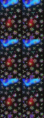 Küçük renkli çiçekler. Çiçekli bahar çiçekleri. Küçük çiçekte güzel bir desen. Moda baskıları için zarif bir şablon. Motley illüstrasyonu.