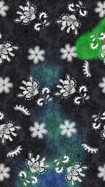 Suluboya çizim kalıbı. Raster illüstrasyonu. Dekorasyon ve tasarım için güzel bir desen. Moda baskısı. Çiçeğin suluboya çizimlerinin mükemmel deseni. Eski.