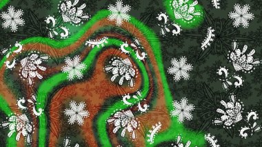 Güzel kumaş deseni. Raster suluboya deseni, narin çiçekler, yeşil ve gri çiçekler, tebrik kartı şablonu..