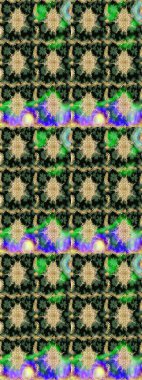 Noel, kar tanesi, yeni yıl 2019. Yeşil renklerde altın elementli eskiz kalıbı.