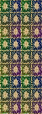 Raster oryantal süs. Altın elementlerle yeşil renklerde altın desen. Altın deseni çiz.