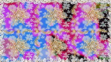 Kusursuz altın desen. Raster oryantal süs. Tarafsız renklerde altın elementlerle kusursuz desen.