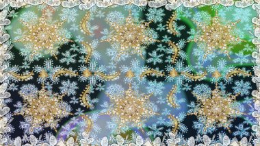 Tarafsız renklerde altın element. Barok tarzında altın çiçek süsü. Damask arkaplanı tekerrür ediyor. Antika altın tekrarlanabilir duvar kağıdı.