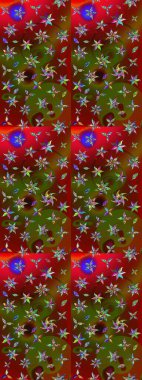 Tomurcukları çiçek olan sevimli bir çiçek deseni. Eski usul. Raster. Raster illüstrasyonu. Kumaş, tekstil, duvar kağıdı baskısı için. Taslak arkaplan.