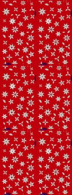 Küçük çiçekteki sevimli çiçek deseni. Kırmızı ve nötr renkte çiçekler.