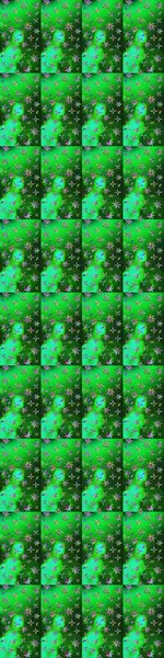 Robot resim. Yeşil ve mavi renkte çiçekler. Raster illüstrasyonu. Şirin çiçek elementleri..