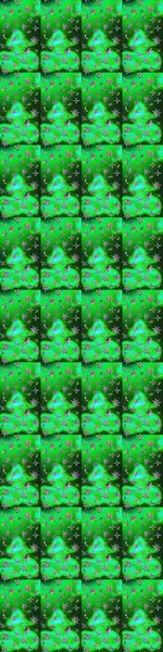 Raster çiçek desenleri çiziyor. Vadinin çiçekleri yeşil ve mavi renklerde.