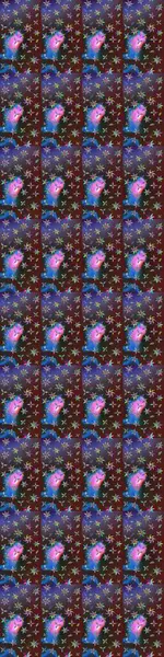 Mor ve mavi renkte çiçekler. Hediye ambalaj kağıdı, tebrik kartları, posterler ve pankart tasarımı. Raster düz çiçek çizim deseni.