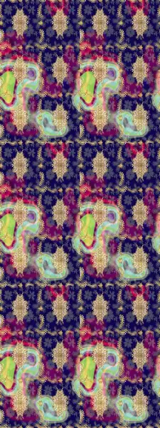 Doğu tarzında klasik tasarım öğesi. Süslü dantel iz sürücü. Duvar kâğıdı için altın süslü bir illüstrasyon. Geleneksel Arap dekoru mavi renklerde. Çiçek süslemeli Raster eskiz deseni.