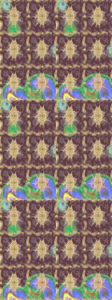 Kahverengi renklerde altın. Ortaçağ çiçek desenini çiz. Doğum günü kartı, davetiye ya da afiş için iyidir. Dekoratif simetri arabesk. Raster illüstrasyonu.