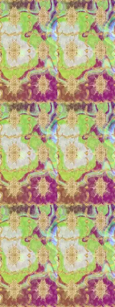 Süslü dekorasyon. Damask altın soyut çiçek deseni nötr renklerde. Raster illüstrasyonu.