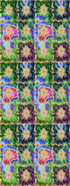 Çiçek süslemeli Raster eskiz deseni. Doğu tarzında klasik tasarım öğesi. Duvar kâğıdı için altın süslü bir illüstrasyon. Süslü dantel iz sürücü. Yeşil renkler üzerine geleneksel Arapça dekor.