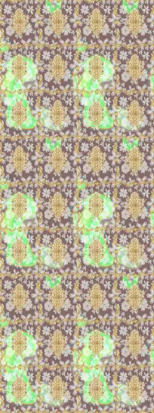 Raster illüstrasyonu. Klasik klasik klasik arka plan. Tarafsız renklerde altın elementlerle çizim. Klasik Raster altın desenini çiz. Geleneksel oryantasyon süsü.