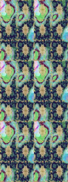 Duvar kâğıdı barok, İspanyol kumaşı. Skeç raster arka planı. Çiçek desenli çizim. Yeşil renkler üzerine grafiksel modern çizim deseni.