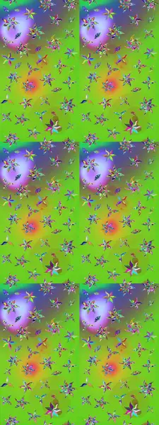 Raster illüstrasyonu. Çiçek deseni. Chichi 'nin kumaş kalıbını çiz. Düz Çiçek Elementleri Tasarımı. Renkli Bahar Teması çizim şablonu.