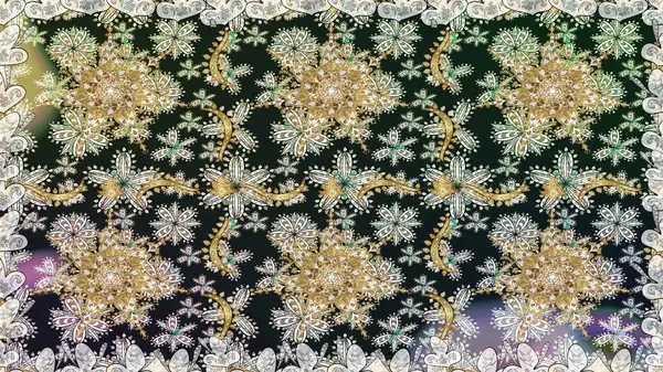 Barok tarzında kusursuz bir doğulu süsü. Gri renkli ve altın elementli geleneksel klasik altın sarısı desen.