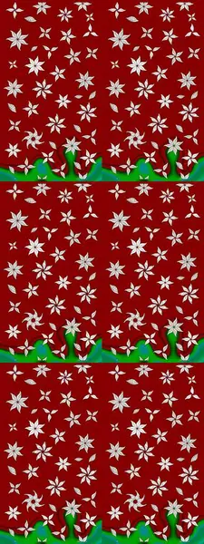 Süslü kumaş deseni. Düz Çiçek Elementleri Tasarımı. Raster illüstrasyonundaki çiçek desenli çizim. Renkli Bahar Teması çizim şablonu.