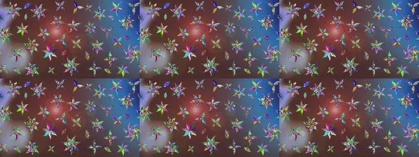 Küçük çiçekteki sevimli çiçek deseni. Raster illüstrasyonu. Çizim.