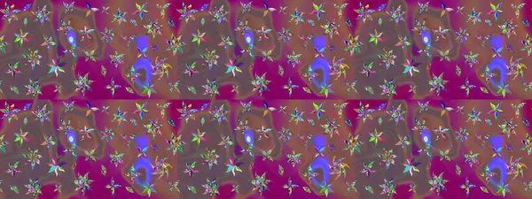 Yaprak ve çiçeklerin suluboya resimleri, mor ve kahverengi renkler üzerine çizimler. Yumuşak, bahar çiçekleri mor ve kahverengi renklerde. Raster illüstrasyonu.