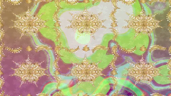 2019 Noel 'i, kar tanesi, yeni yıl. Tarafsız renklerde altın elementli klasik çizim kalıbı.