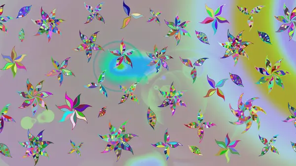 Raster illüstrasyonu. Şirin karalamalı çiçek desenli çizim. Çizim stili tarafsız ve gri renklerde. El yapımı çiçek ve bitki koleksiyonu. Raster illüstrasyonu.