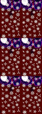 Raster stili kumaş deseni. Çiçekler suluboya çizim deseni.