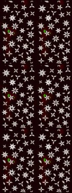 Raster illüstrasyonu. Tropik çiçek desenleri. Siyah ve nötr renkte çiçekler.