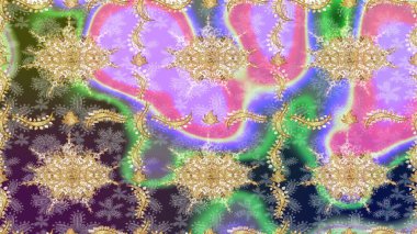 Tasarım şablonu için çizgi çizimi sınırı. Doğu tarzı element. Tarafsız renklerde altın element. Altın desenli çiçek dekoru. Davetiyeler, kartlar, web sayfası için Raster illüstrasyonu.