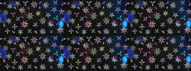 Çiçekli bahar çiçekleri. Küçük çiçekte güzel bir desen. Küçük renkli çiçekler. Moda baskıları için zarif bir şablon. Motley illüstrasyonu. Çizim.