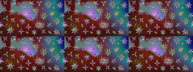 Çiçekli çiçek deseni, suluboya. Raster deseni. Küçük çiçekte güzel bir çiçek deseni..