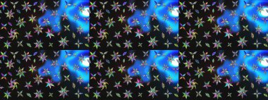 Çiçek arkaplan. Renkli çizim kalıbı. Çiçek duvar kâğıdı. Gri ve mavi renkli şirin tekstil tarzında. Raster illüstrasyonu.