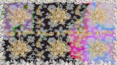 Geleneksel klasik raster altın pürüzsüz desen. Gri renklerdeki altın elementler. Barok tarzında kusursuz bir doğulu süsü..