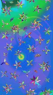 Raster Hip kumaş deseni. Eskiz Vintage Çiçek Deseni.