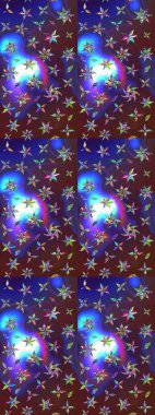 Renkli Bahar Teması eskiz kalıbı. Düz Çiçek Elementleri Tasarımı. Çiçekli çizim şekli. Mor ve mor renkte çiçekler.