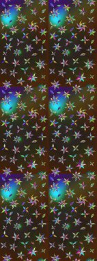 Raster illüstrasyonu. Raster çiçekleri klasik tarzda çizilmiş. Çiçekli yumuşak bir eskiz şekli. Nazikçe, bahar çiçekleri kahverengi ve gri renklerde.