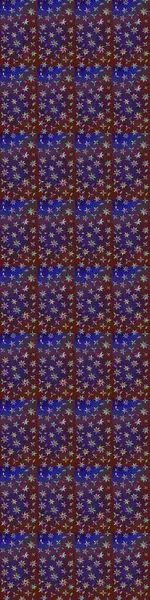 Raster illüstrasyonundaki çiçek desenli çizim. Renkli Bahar Teması eskiz kalıbı. Düz Çiçek Elementleri Tasarımı. Mor ve mor renkte çiçekler.