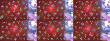 Eskiz geçmişi. Eski usul. Kumaş, tekstil, duvar kağıdı baskısı için. Renkli desenli eskiz deseni, kahverengi ve kırmızı çiçekler ve dekoratif elementler. Raster illüstrasyonu.