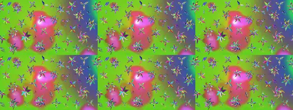 Küçük çiçekteki sevimli çiçek deseni. Robot resim. Raster illüstrasyonu.