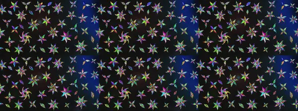 Hediye ambalaj kağıdı, tebrik kartları, posterler ve pankart tasarımı. Raster düz çiçek çizim deseni. Gri ve mavi renkte çiçekler.