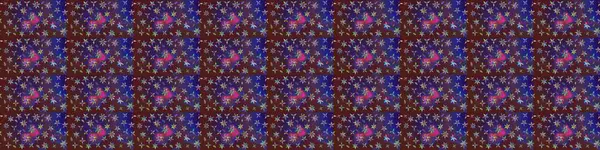 Çiçek desenli eskiz. Renkli Bahar Teması eskiz kalıbı. Düz Çiçek Elementleri Tasarım Raster illüstrasyonu. Mor ve mor renkte çiçekler.