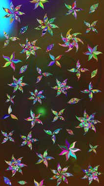 Of doodle elements. Hand drawn Raster illustration. Sketch flower pattern can be used for wallpaper, website background, wrapping paper, invitation, flyer, banner or website.