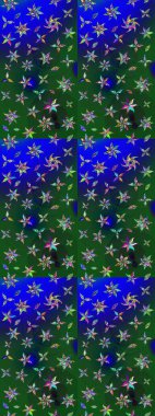 Raster şirin suluboya çiçek desenleri çiziyor. Büyük bir çiçek boyası seti. Kartlar, davetiyeler, tarih kartları ve daha fazlası için kullanılabilir.